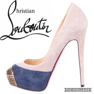 LOUBOUTINS-Maggie 140 Veau Velours/Chain